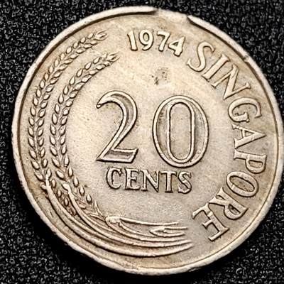 泉币菌-第168场- 精品福利场 - 新加坡20分 箭鱼23.7mm 1974年