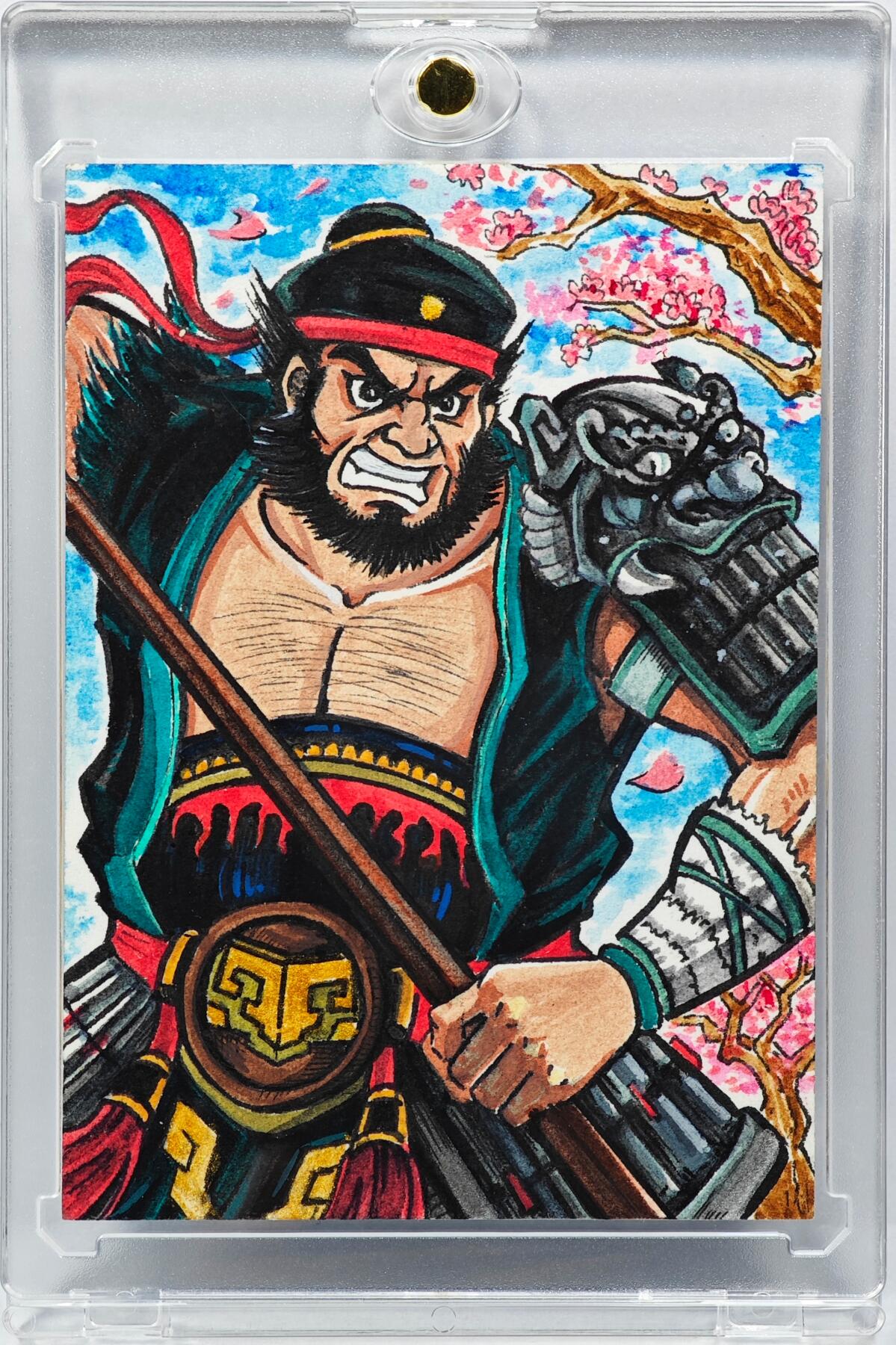 白泽拍卖卡牌手绘专场第31期（岁寒知松柏 春意已可期） 2025 昆仑万象手绘卡 无双张飞  刘欣亲签 卡砖封装