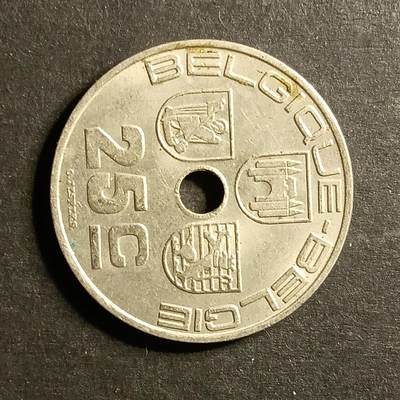 逸泉钱币2026A世界散币纸币纪念币专场A第一场 - 36 比利时硬币25分