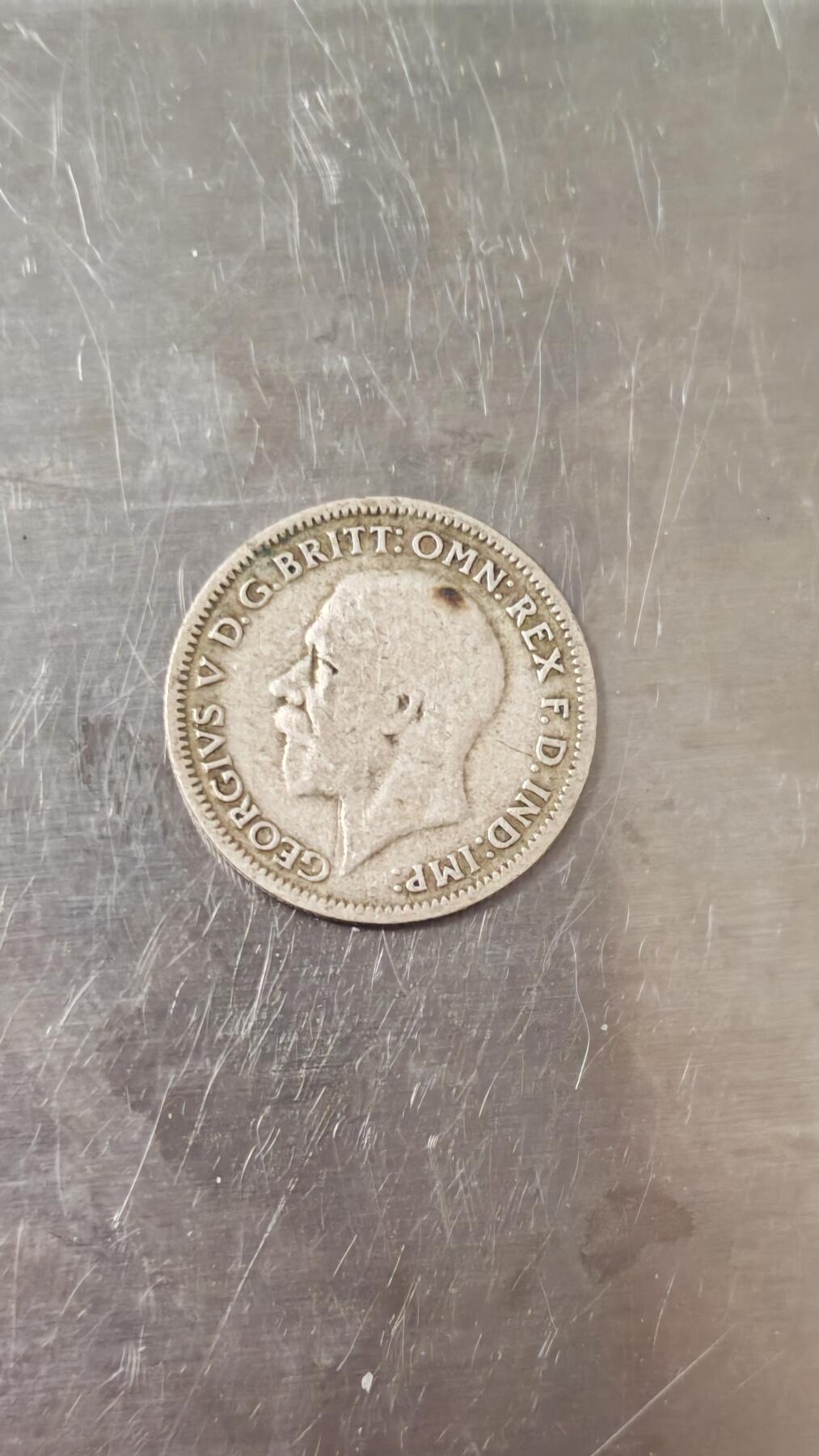 小银币 1933年英国6便士银币