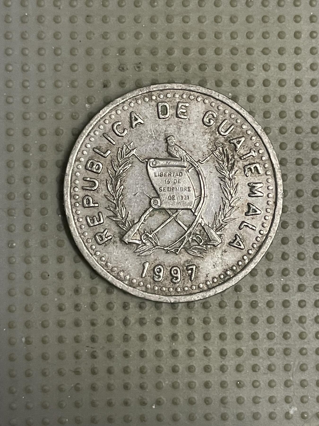 2026年第11场各国散币拍卖（总第161场）16.17两天外出，18号可以发货 危地马拉1997年25分