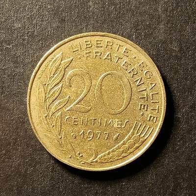 逸泉钱币2026A世界散币纸币纪念币专场A第一场 - 64法国20生丁铝青铜硬币