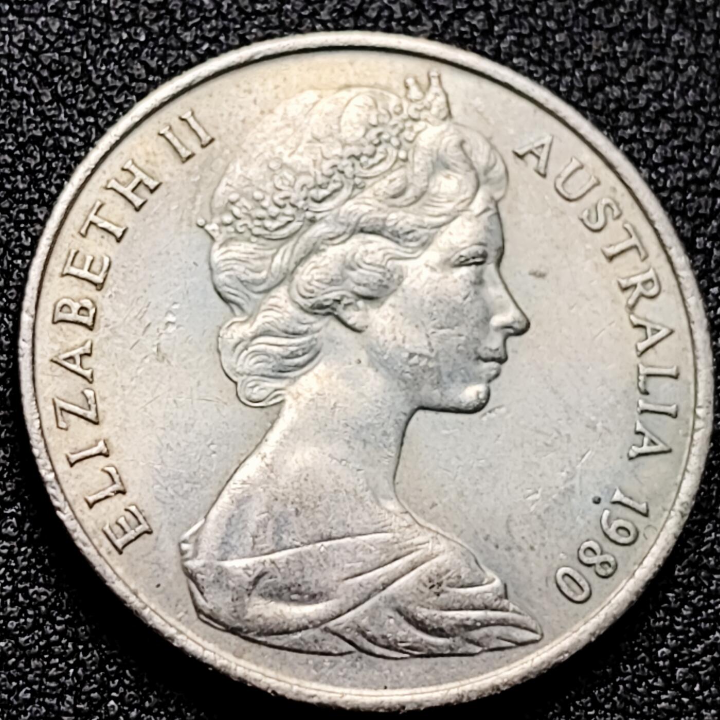 泉币菌-第168场- 精品福利场 1980年 鸭嘴兽 澳大利亚 20分镍铜硬币 28.7毫米 11.3克 纪念币铜钱