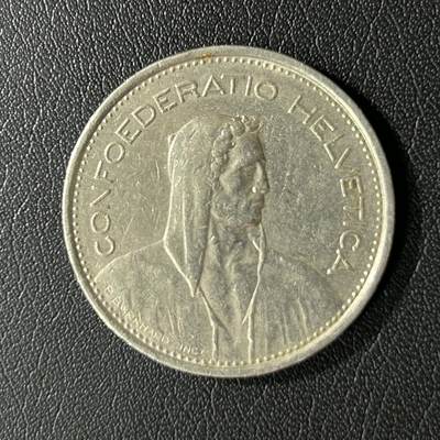 【铜匠收藏】★第136场★客户代拍 散币场，无寄存！！无佣金，30包邮。不满30元，支付5元运费。《接受代拍 代送NGC评级》 - 1970年威廉退尔5瑞士法郎