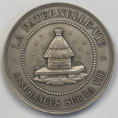 掌中浮雕-藏着的欧洲第049场 - 1841年法国人寿保险银章，45.8mm，40.77g