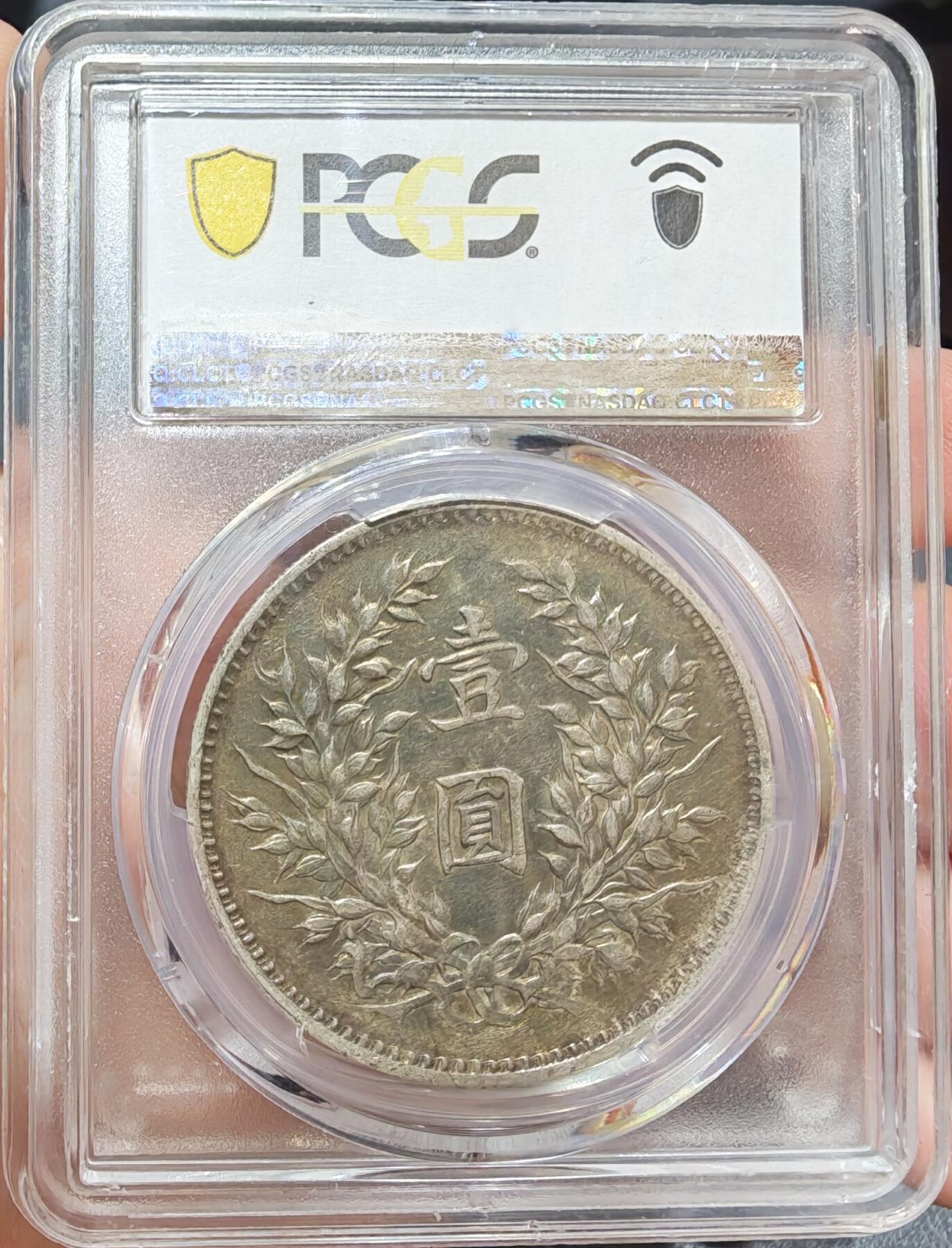 币然PCGS机制币专场第七场 PCGS XF45深坑五彩九精满发丝