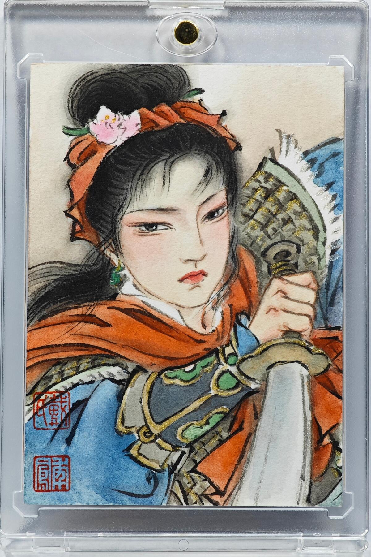 白泽拍卖卡牌手绘专场第31期（岁寒知松柏 春意已可期） 2025 国风联名手绘卡 扈三娘  戴年凤亲签 卡砖封装