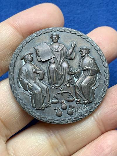 《竞宝斋》第458场 周日，周一，周二   3场连拍 （全场包邮）欢迎送拍 - 法国图卢兹商人交易所铜章，35.07g，40.8mm，丰饶角边铭