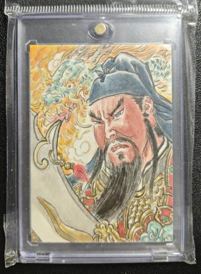 天玑星卡拍第161期《1.15周四截拍》持续收拍收评中 满赠卡需备注 - 【手绘卡】张先军 关羽 手绘卡 卡背题字