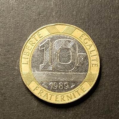 逸泉钱币2026A世界散币纸币纪念币专场A第一场 - 55 小天使法国10法郎硬币