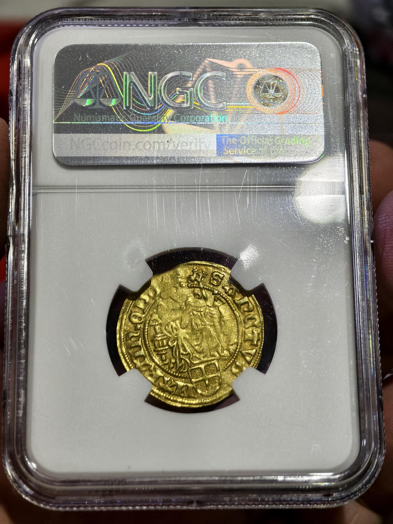 NGC-AU50荷兰1455-96年乌特勒支弗罗林金币