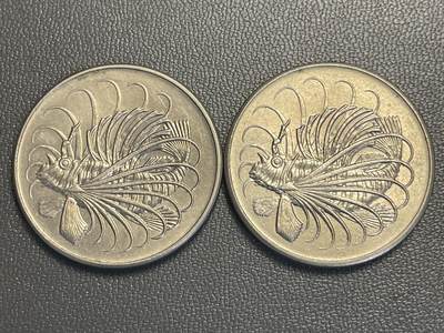 回流0119 - 新加坡1969年50分两枚 狮子鱼