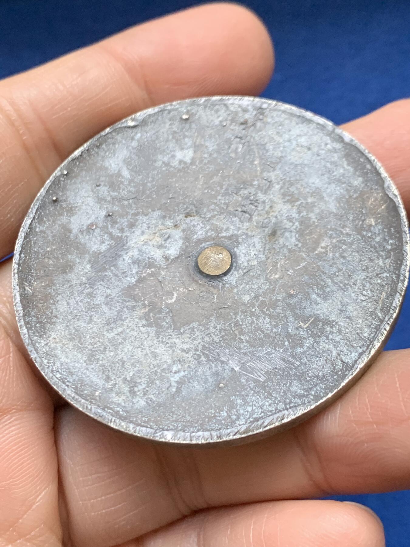 《竞宝斋》第458场 周日，周一，周二   3场连拍 （全场包邮）欢迎送拍 法国莫城-库洛米耶商会单面镀银铜章，38.39g，50.4mm，丰饶角边铭，不平