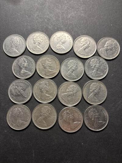 文馨钱币收藏 2026新年第三场（第 289 场）【长期接代拍品】 - 加拿大 25 分 17 枚，有好几个 68 年的，折合 4.25 加元