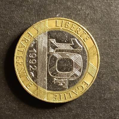 逸泉钱币2026A世界散币纸币纪念币专场A第一场 - 50 小天使 法国10法郎硬币