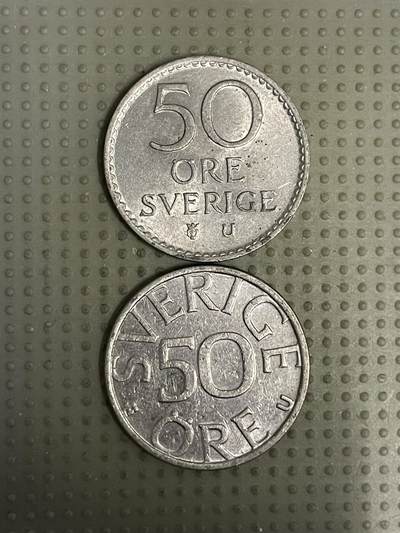 2026年第9场各国散币拍卖（总第159场） - 瑞典50欧尔2枚