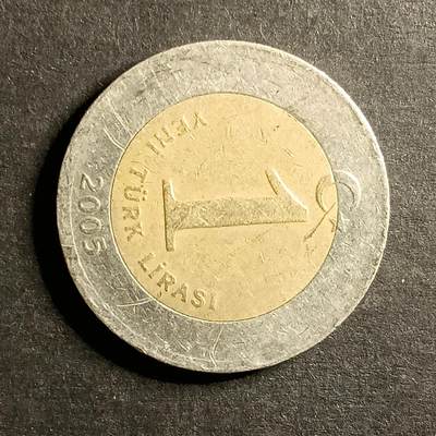 逸泉钱币2026A世界散币纸币纪念币专场A第一场 - 37土耳其1里拉双色币