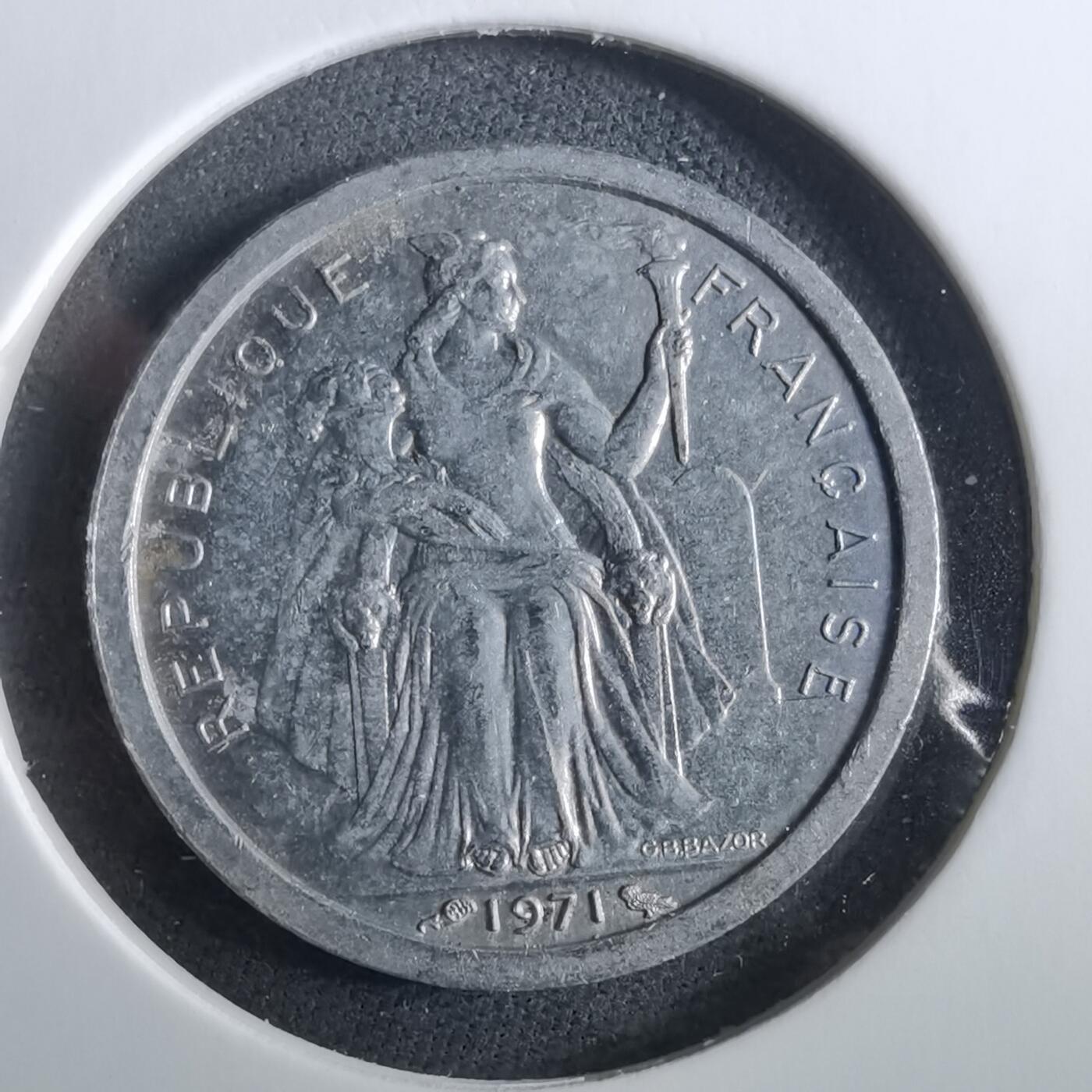 沼泽如烟--第960场 法属新喀里多尼亚1971年1法郎