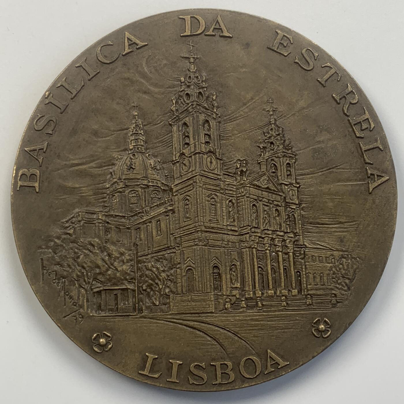 掌中浮雕-藏着的欧洲第049场 1979年葡萄牙女王玛丽一世200周年纪念铜章，90mm，255g