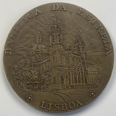 掌中浮雕-藏着的欧洲第049场 - 1979年葡萄牙女王玛丽一世200周年纪念铜章，90mm，255g