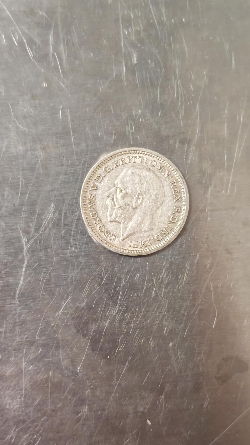 小银币 1936年英国3便士银币