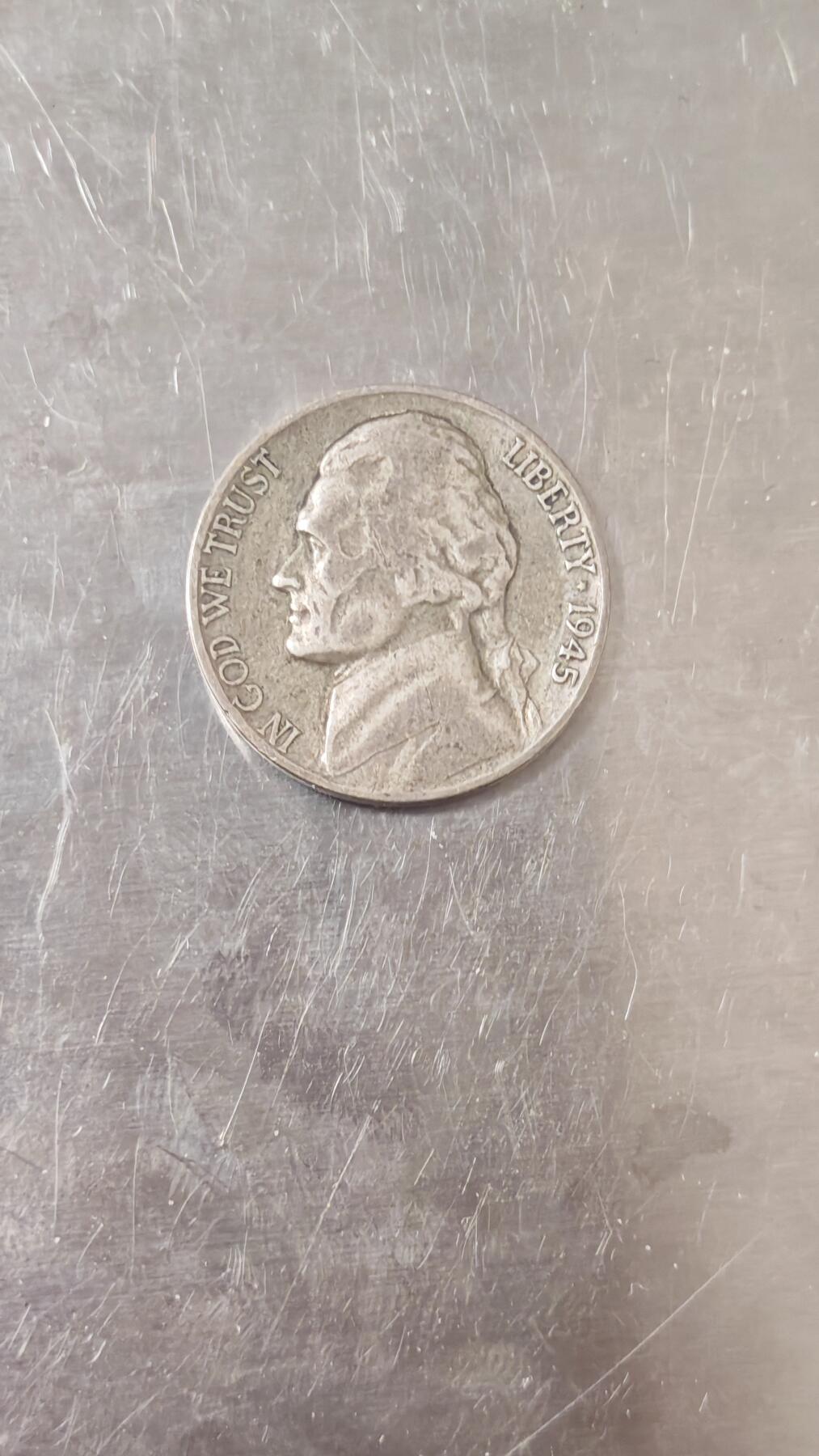 小银币 美国1945年5分银币