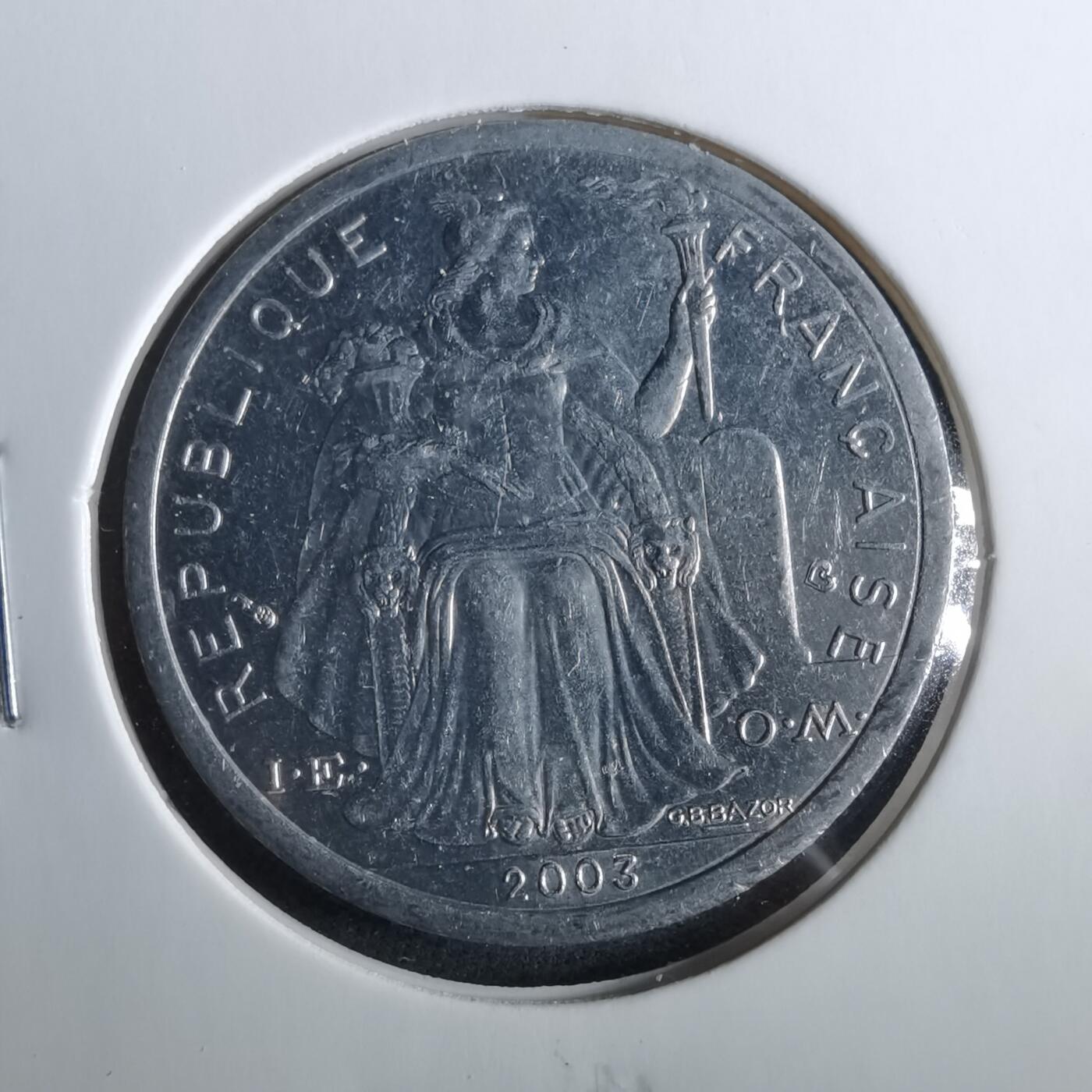 沼泽如烟--第960场 法属新喀里多尼亚2003年2法郎