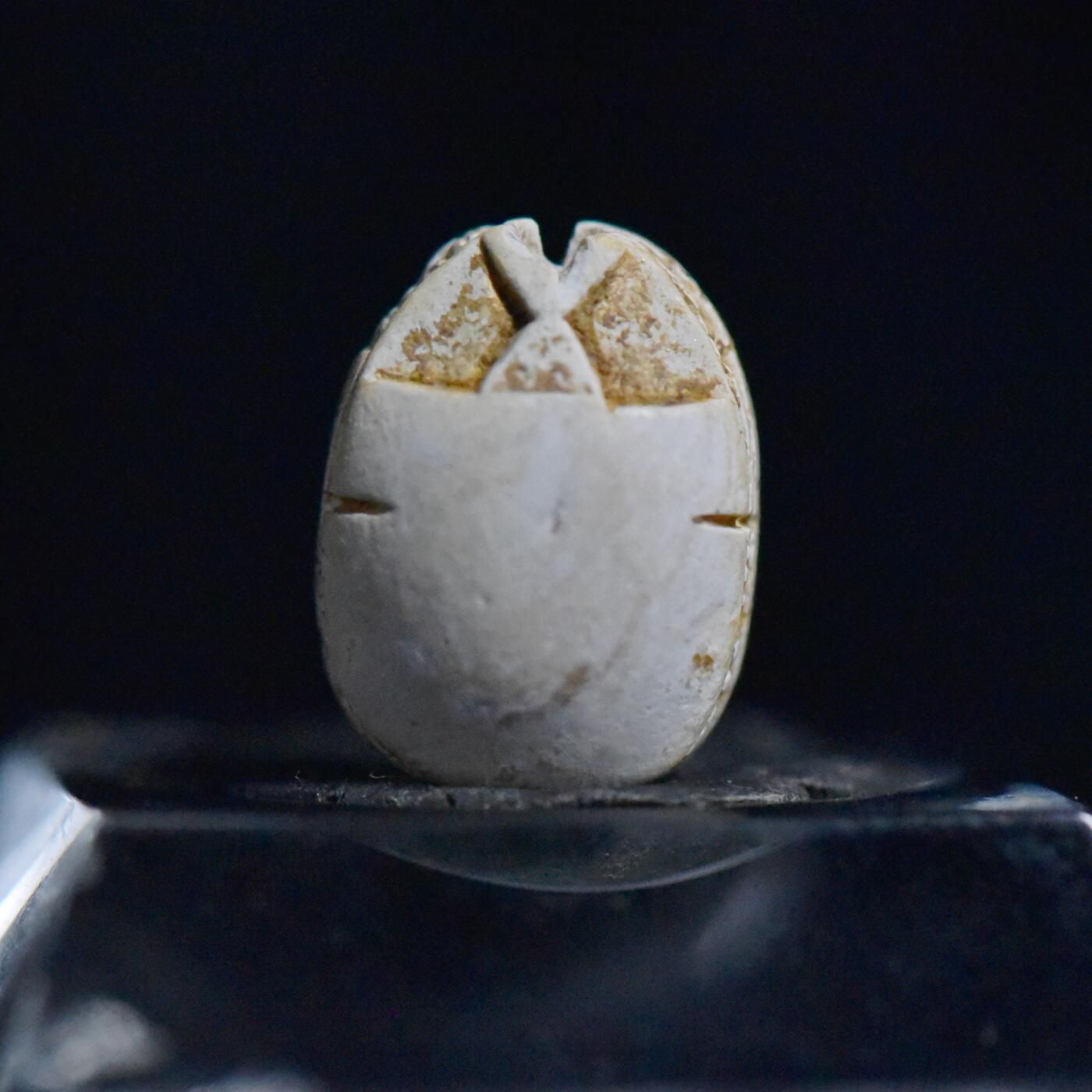 【良泉】【春节前最后一场】2月5日晚19.30点开拍！208组，本场结束后预存钱币的朋友请告知，将连同本场拍品一起邮寄，预祝诸位春节愉快！ 公元前1182-656年 【古埃及】 20-25王朝 圣书体铭文圣甲虫印章护身符