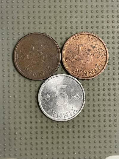 2026年第9场各国散币拍卖（总第159场） - 芬兰5芬尼3枚