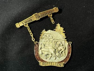 罗岚⭐爱藏⭐甄选专拍第四场-分享拍场赚佣（实体经营） - 民主德国罗特费尔登首届国际十字军徒步纪念章-冷战时期群众体育象征