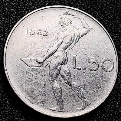 泉币菌-第168场- 精品福利场 - 意大利50里拉锻冶男神 直径24mm 