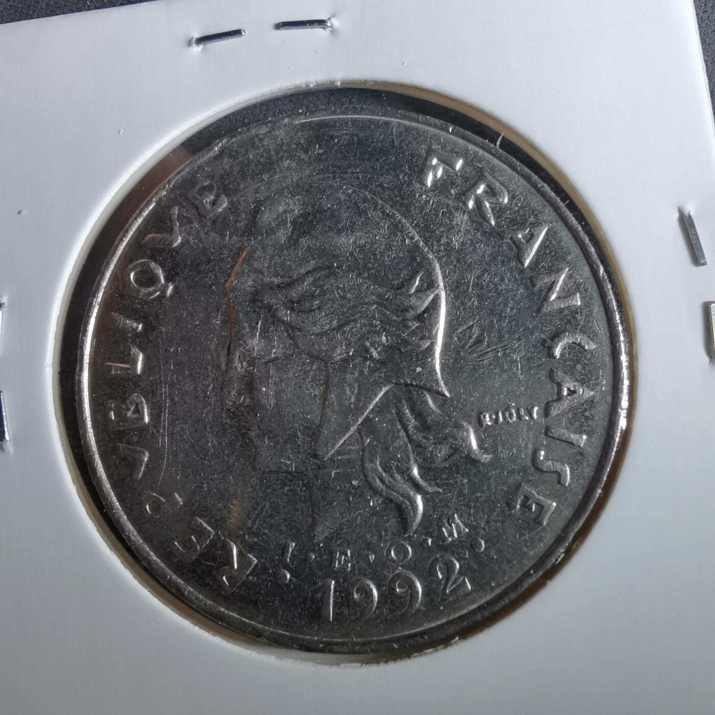 沼泽如烟--第960场 法属新喀里多尼亚1992年50法郎