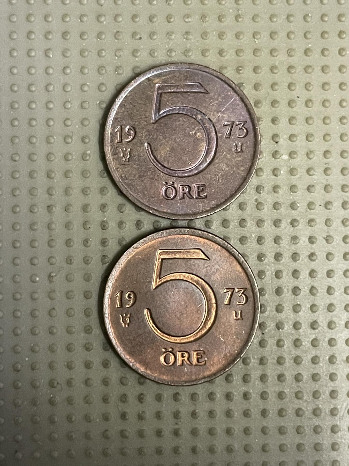 2026年第9场各国散币拍卖（总第159场） 瑞典1973年5欧尔2枚