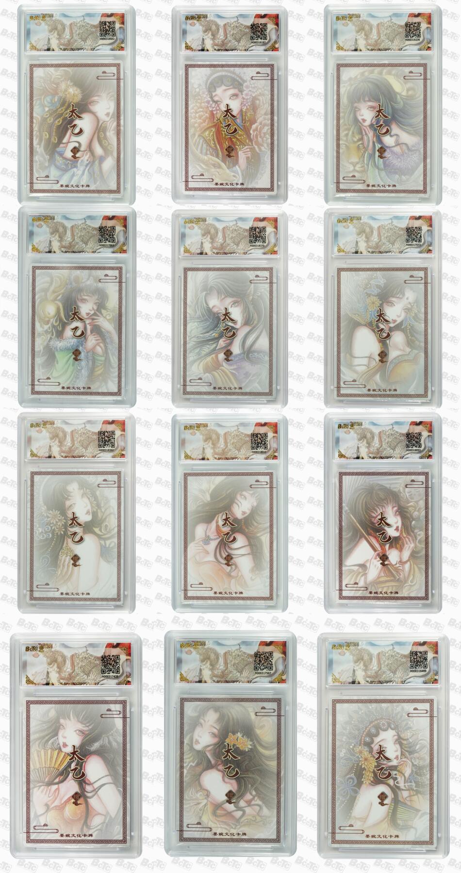 白泽拍卖卡牌手绘专场第31期（岁寒知松柏 春意已可期） 2025 墨婉文化 乾坤未定系列 12张生肖  粗闪 保粹评级 5张爆金10 3张10分 4张9.5分 特标