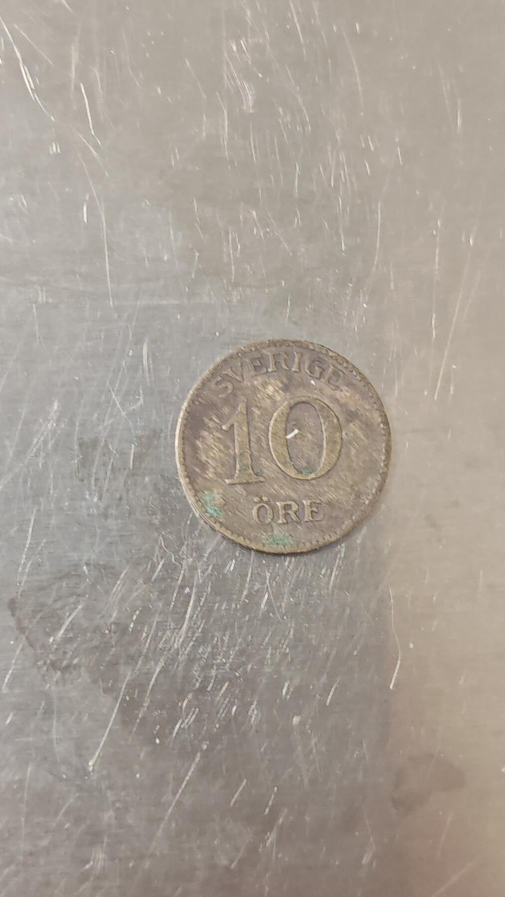 小银币 瑞典1919年10欧尔银币