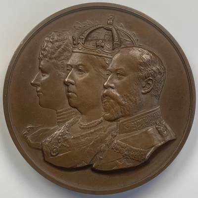 掌中浮雕-藏着的欧洲第049场 - 1894年英国伦敦塔桥开幕纪念铜章，77mm，发行数量：450枚，金融城系列大章少见品种