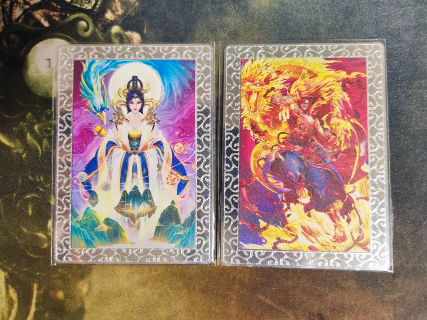 阳大大卡牌拍卖第93期（持续收拍品，周五晚上九点截拍，进群福利早知道） 卡玩帕克X燧人文化 封神天下 璇哥 魔哪吒 女娲 镀银卡2张