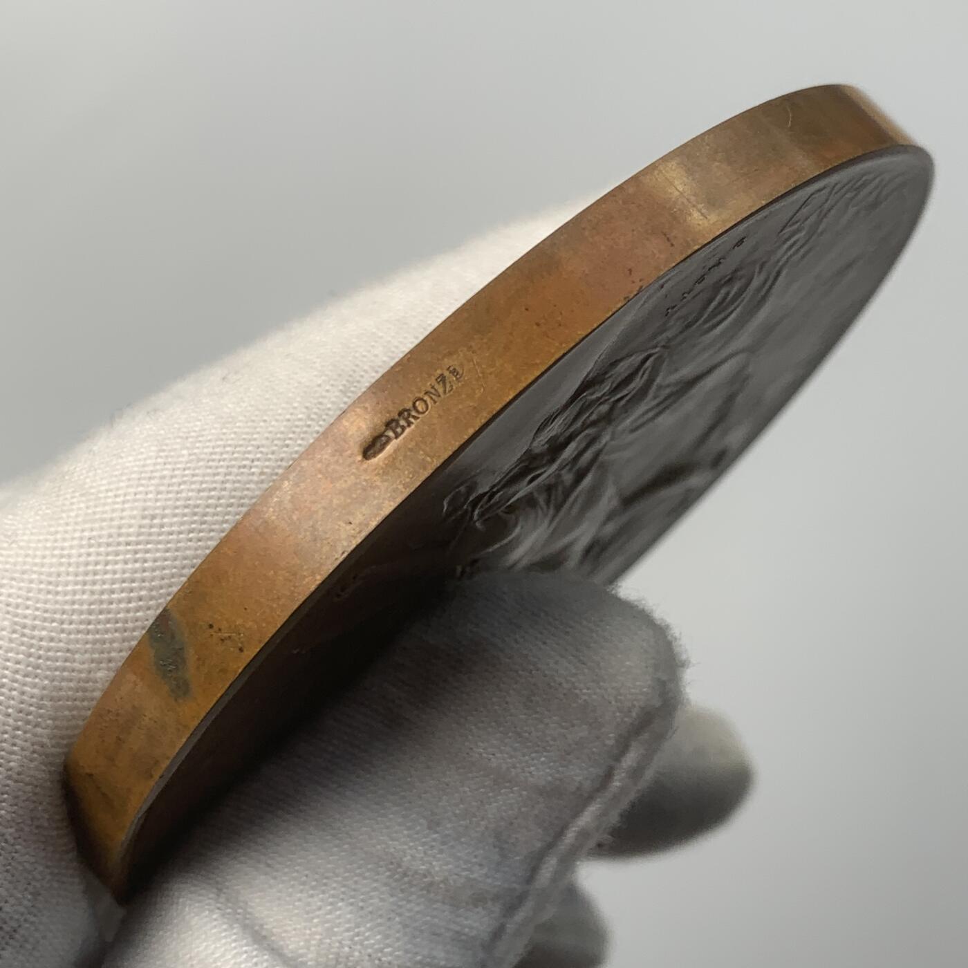 掌中浮雕-藏着的欧洲第049场 1882年巴黎国际电力博览会铜章，80mm，O.Roty雕刻