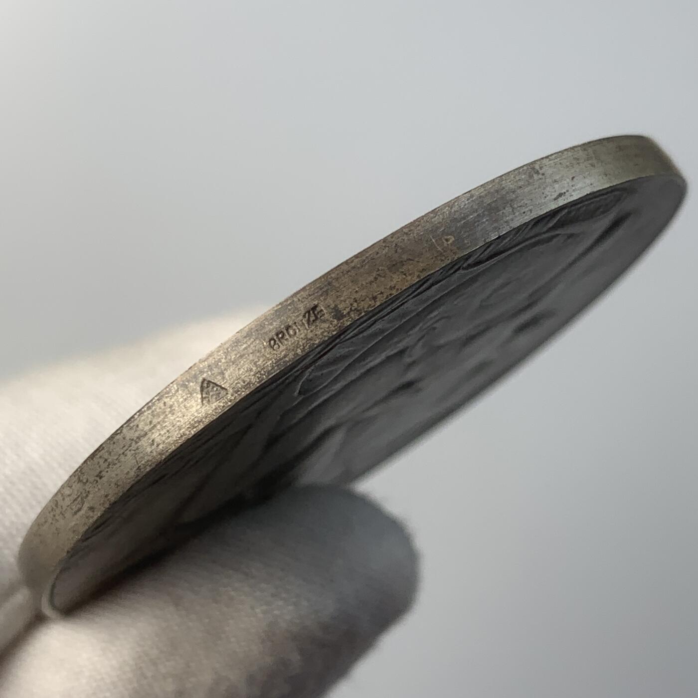 掌中浮雕-藏着的欧洲第049场 法国勒阿弗尔市镀银铜章，50mm