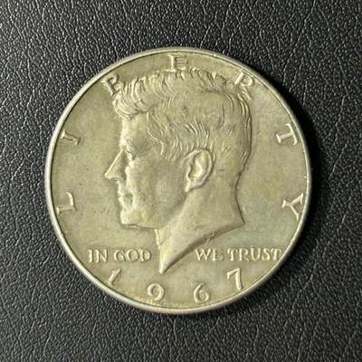 【铜匠收藏】★第136场★客户代拍 散币场，无寄存！！无佣金，30包邮。不满30元，支付5元运费。《接受代拍 代送NGC评级》 - 美国1967年肯尼迪50美分银币 低银版