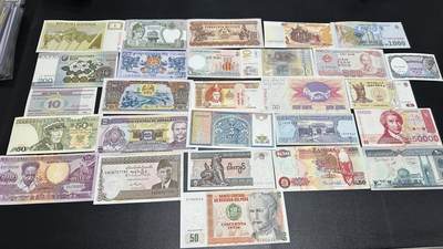 《外钞收藏家》第六百零二期（精品场）（本平台长期征集拍品、欢迎藏友们联系合作） - 波兰、苏里南、赞比亚等几十张一起 大部份全新 个别有瑕疵非全新