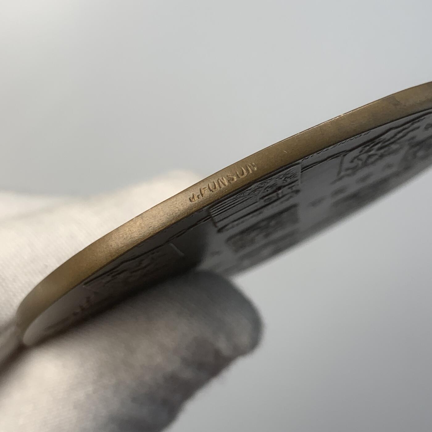 掌中浮雕-藏着的欧洲第049场 1936年比利时100周年纪念铜章，70mm，105g