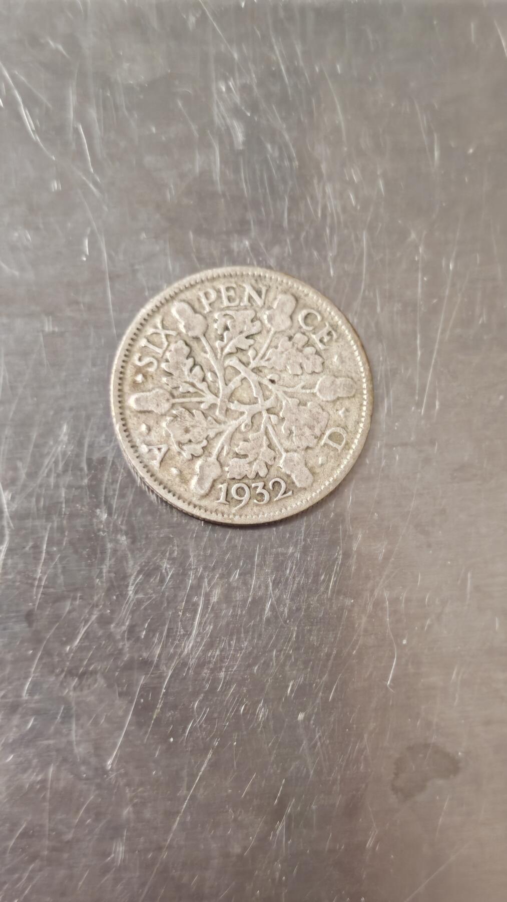 小银币 英国1932年6便士银币