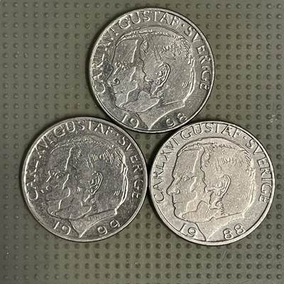 2026年第9场各国散币拍卖（总第159场） - 瑞典1克朗3枚