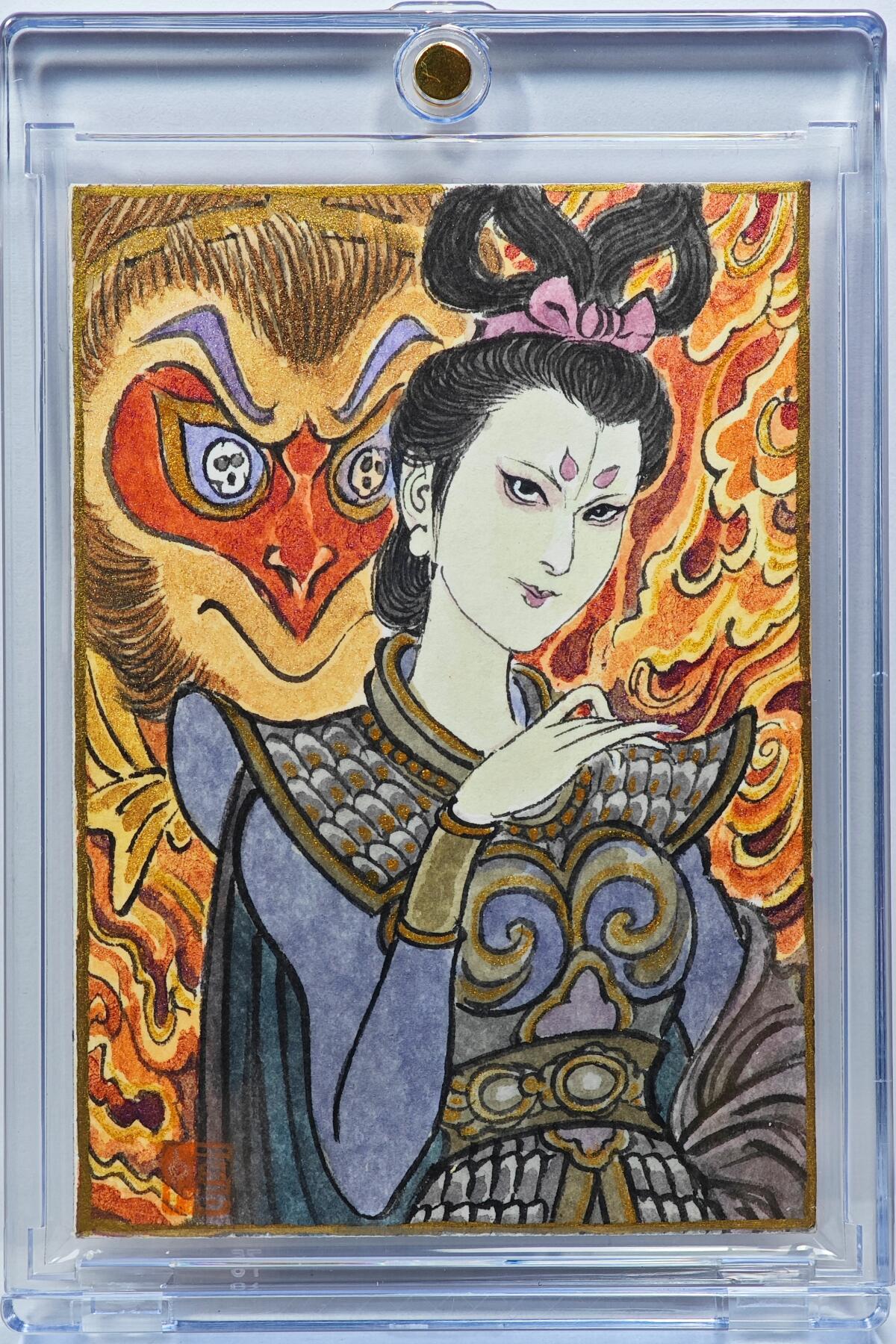 白泽拍卖卡牌手绘专场第31期（岁寒知松柏 春意已可期） 2025 李云中手绘卡 火眼金睛看破白骨精  李云中亲签 卡砖封装