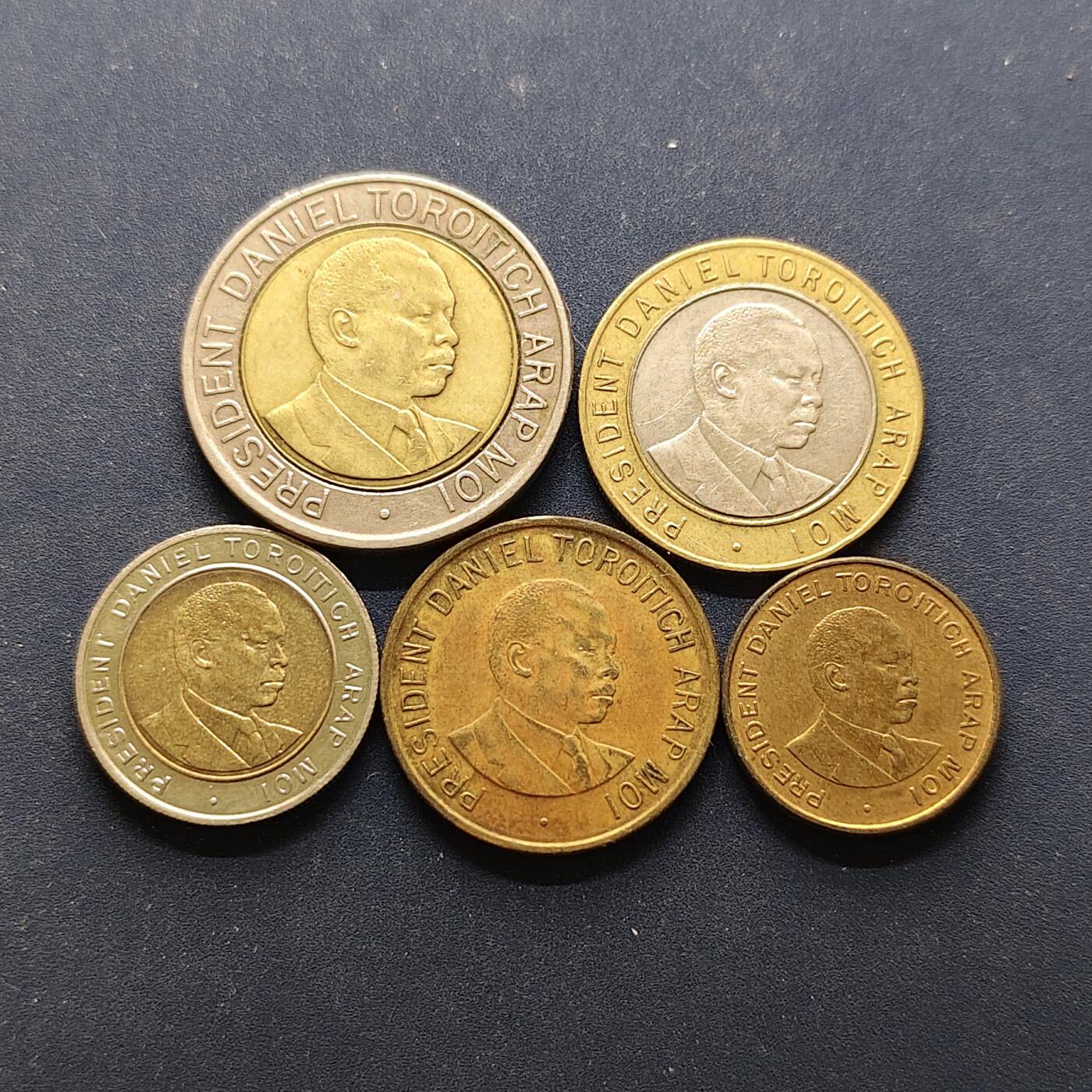 【全场包邮】纯粹捡漏拍494场 肯尼亚1994-1998年5枚套币