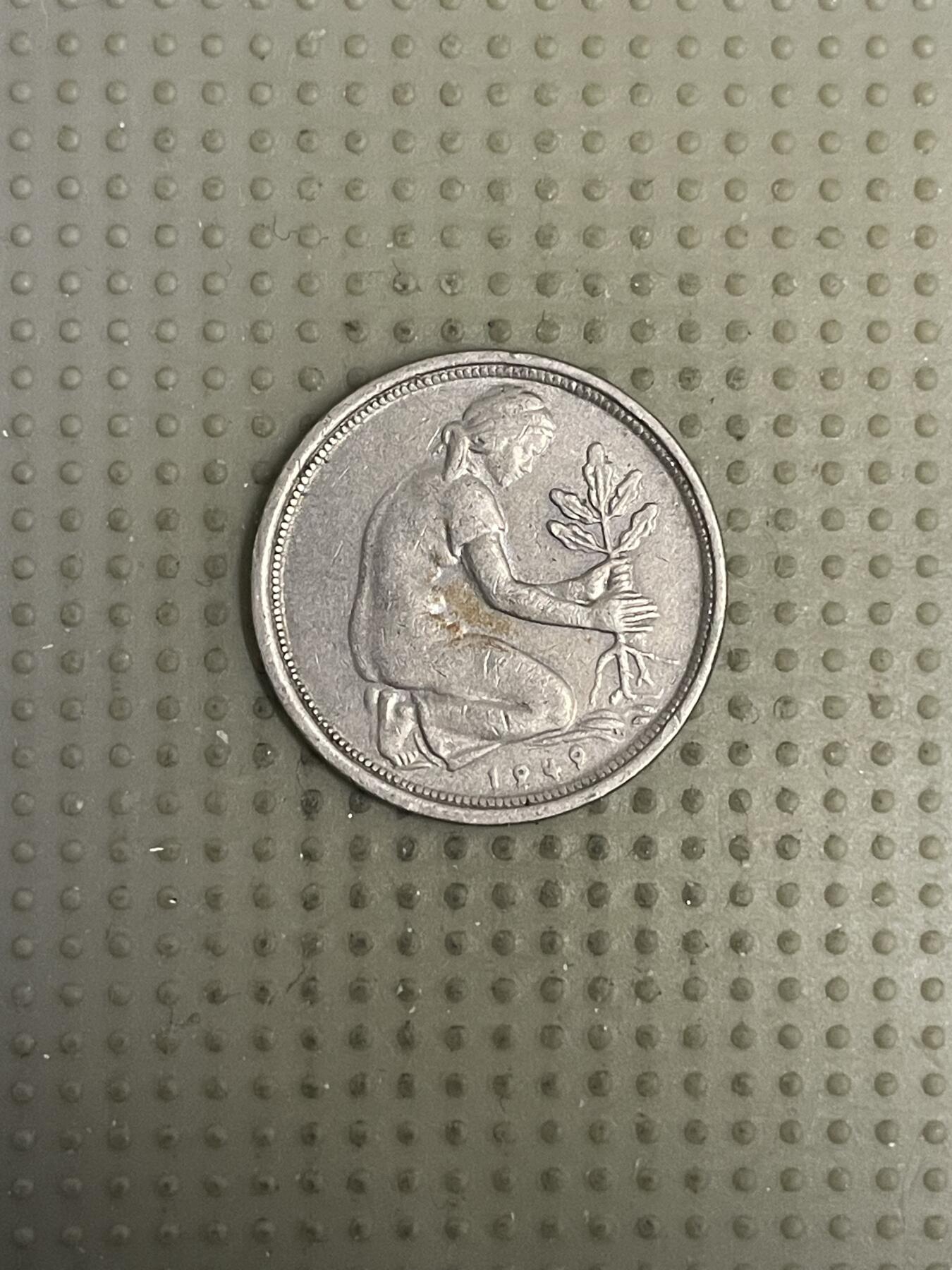 2026年第10场各国散币拍卖（总第160场）16.17两天外出，18号可以发货 德国1949年银行版50芬尼