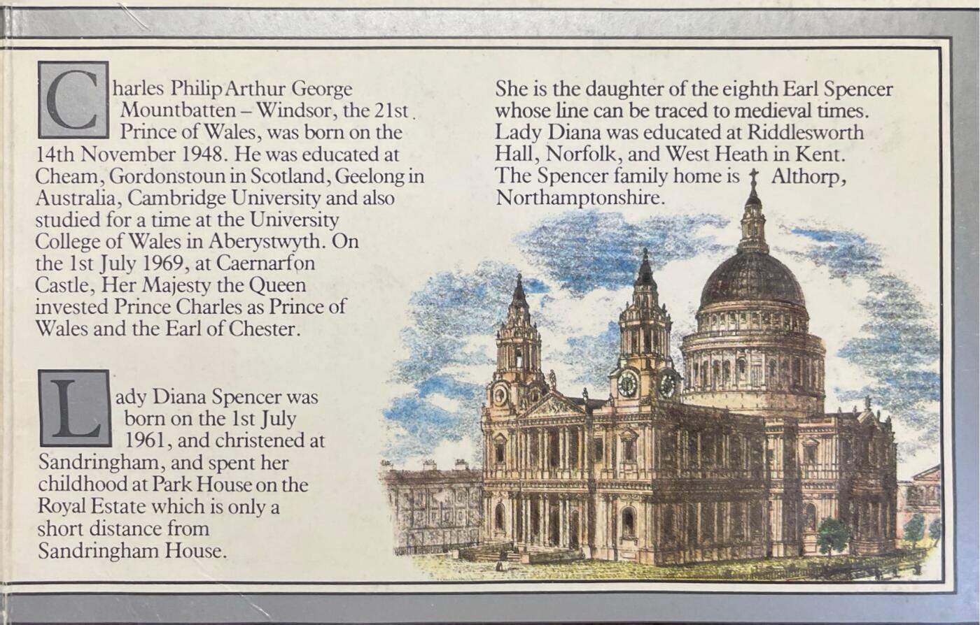 回流0119 1981年英国查尔斯王子与戴安娜王妃婚礼纪念25便士克朗币官方卡装版（卡套6成新有磨损，币封装无损）