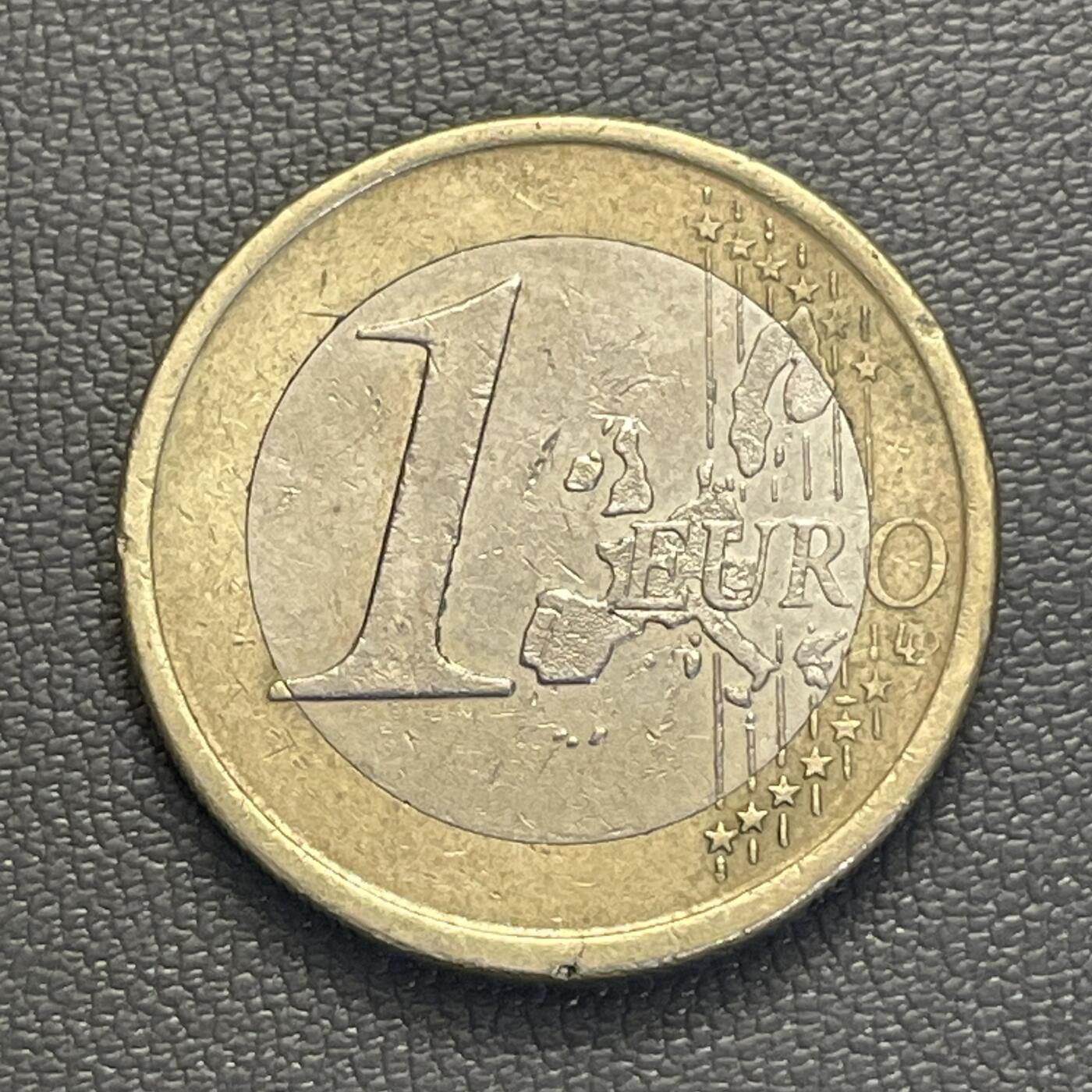 回流0119 西班牙2001年1欧元双金属币 国王胡安·卡洛斯一世