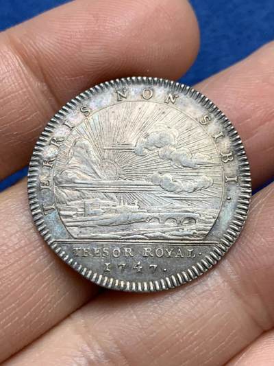 《竞宝斋》第458场 周日，周一，周二   3场连拍 （全场包邮）欢迎送拍 - 法国皇家宝藏银质代币，7.27g，28.6mm